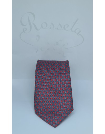 Corbata gris/rojo